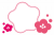 梅の花のフォトフレーム/ピンク/透過PNG