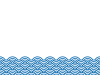 和柄（青海波）の枠素材 ブルー