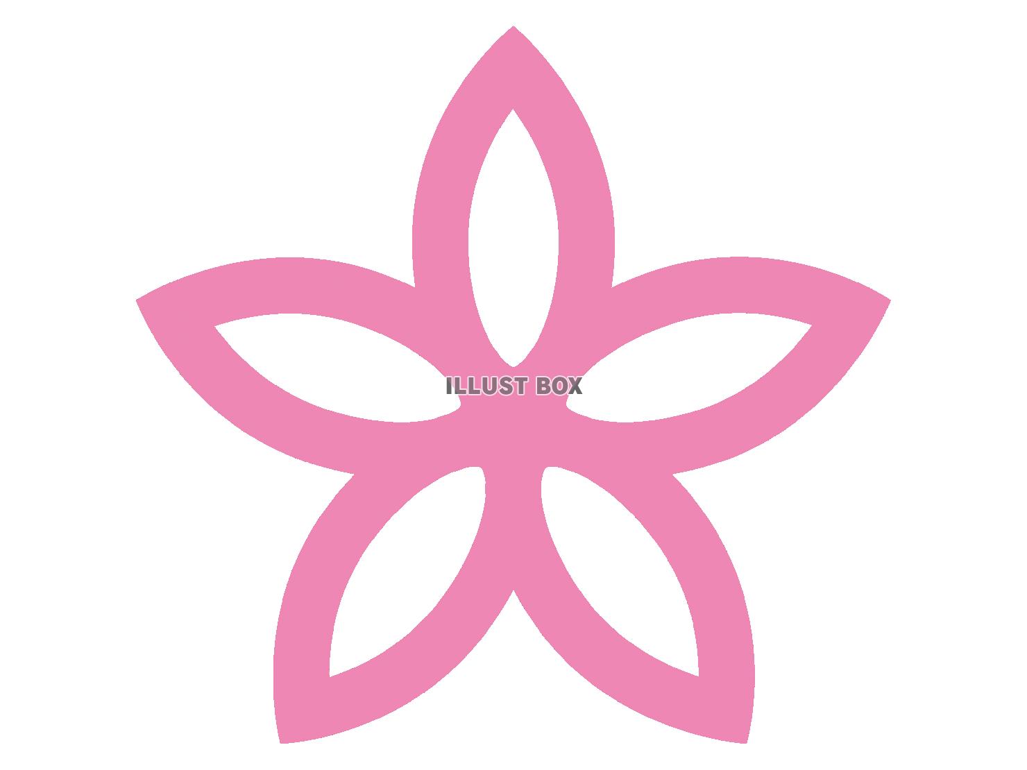 ピンクの桜の花びらのイラスト