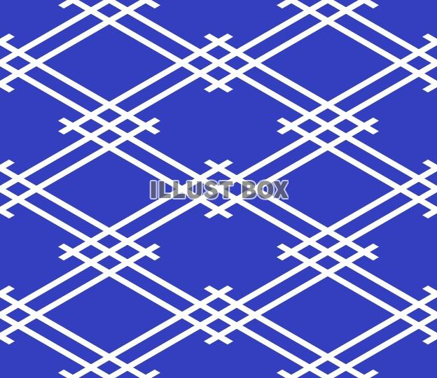 シームレスな井筒割菱文様1 青白【EPS】