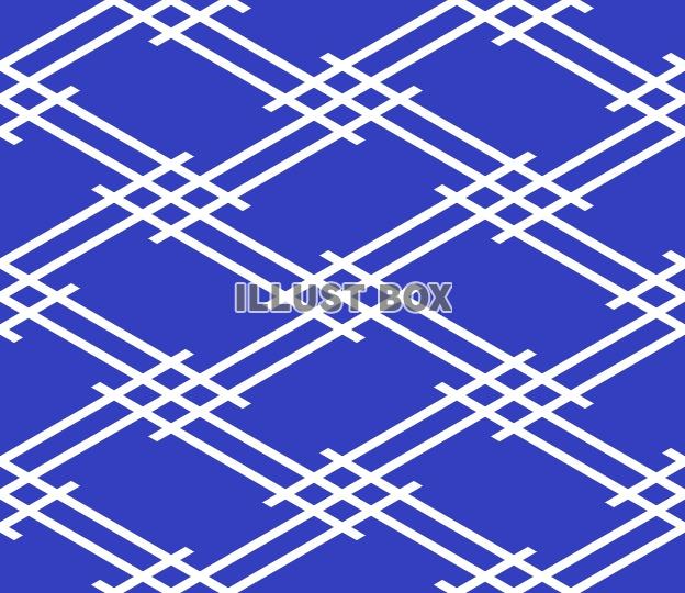シームレスな井筒割菱文様2 青白【EPS】