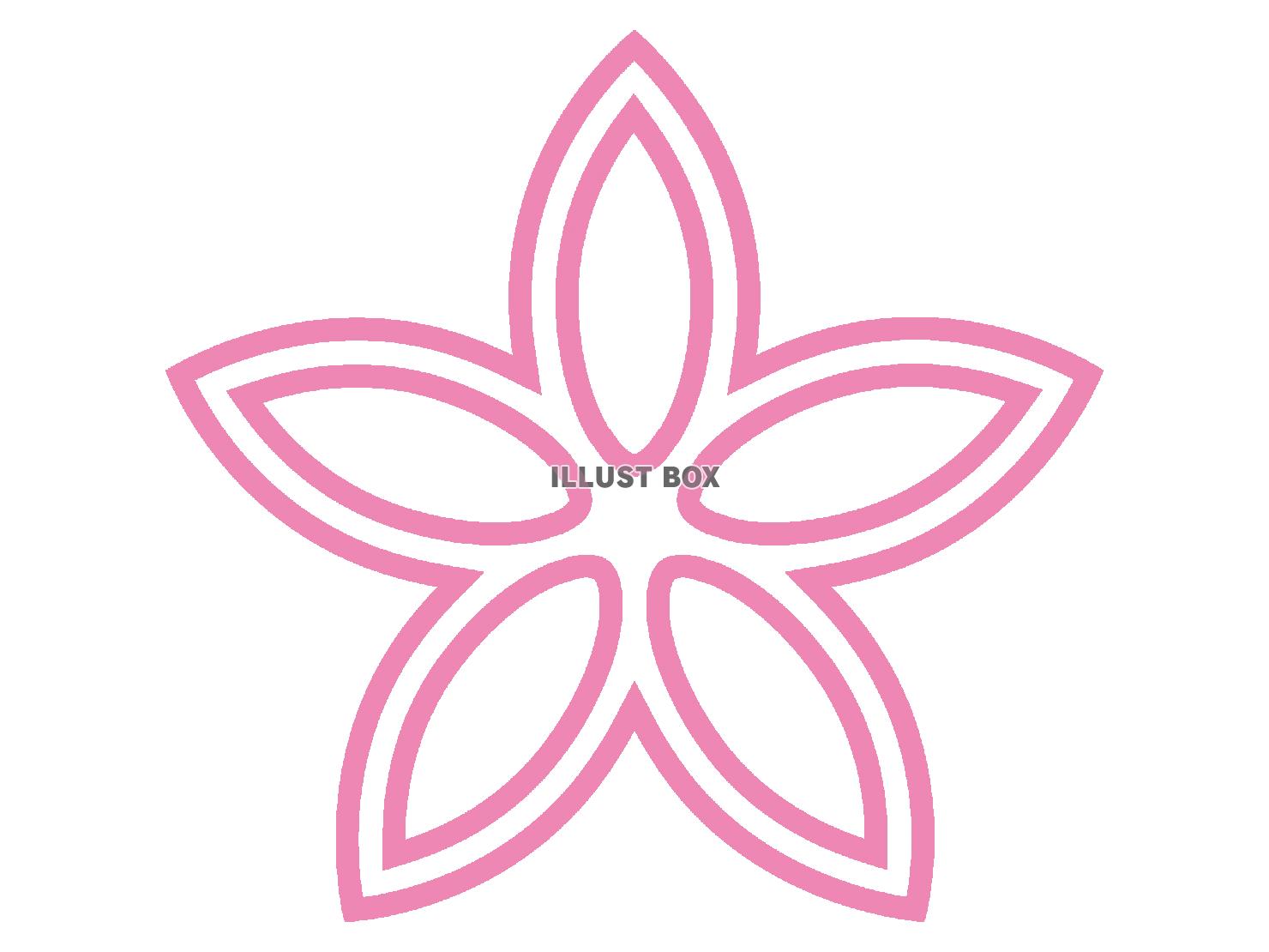 ピンクの桜の花びらのイラスト