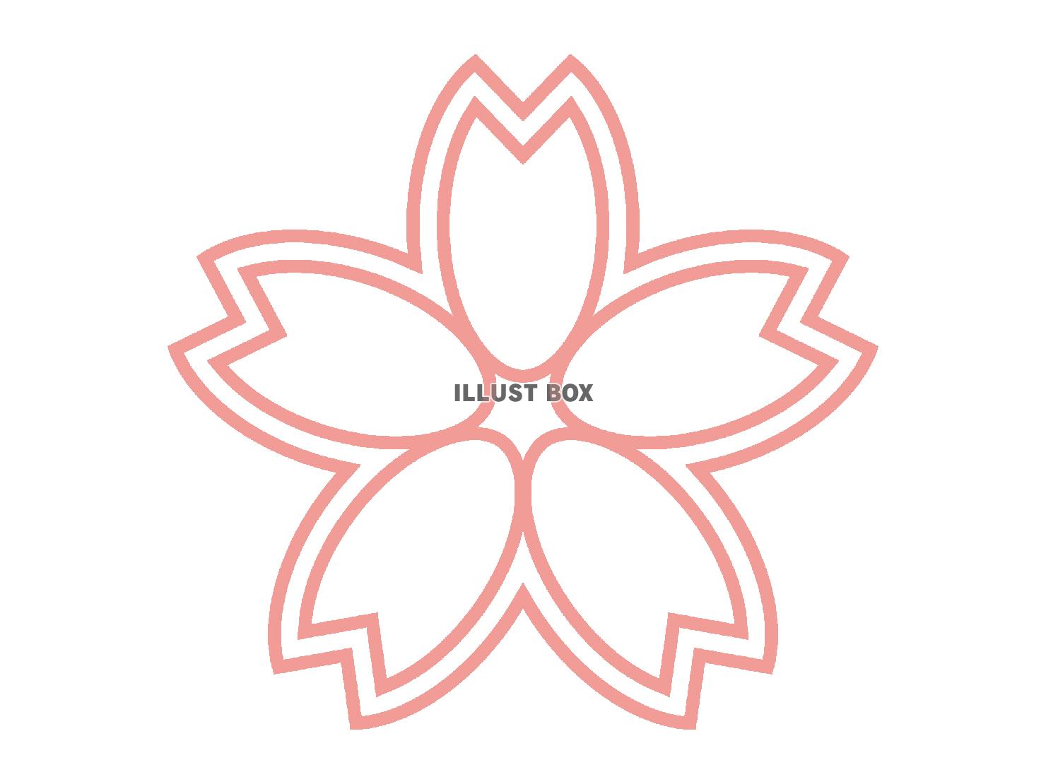 ピンクの桜の花びらのイラスト