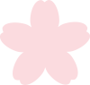桜マークのシルエット ピンクの花びら
