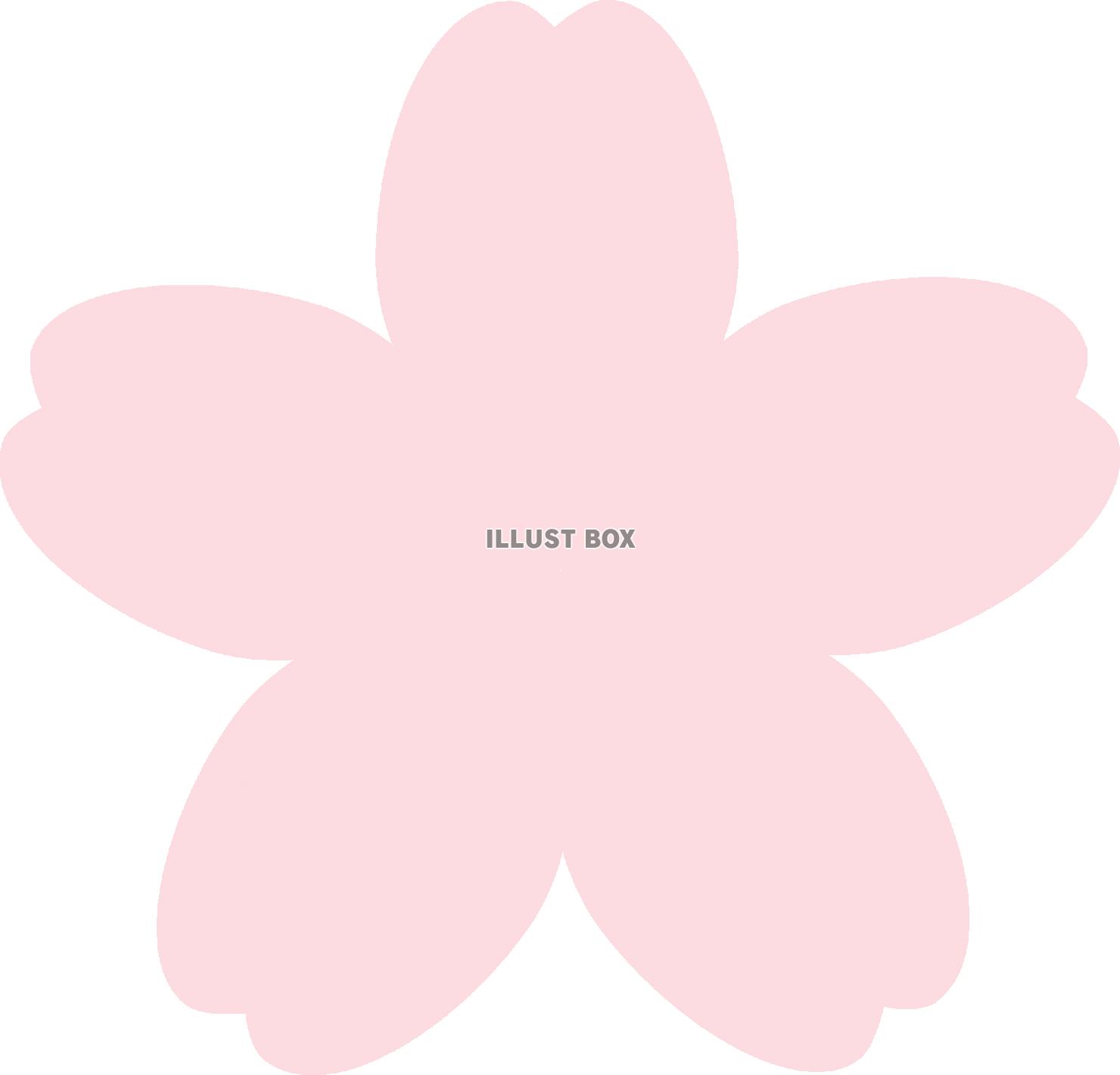 桜マークのシルエット ピンクの花びら