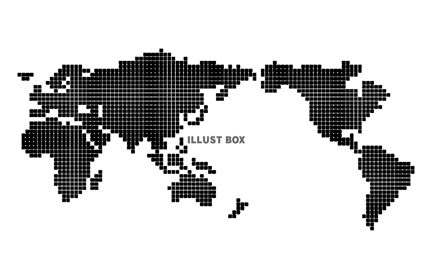 世界地図のタイルのシルエット