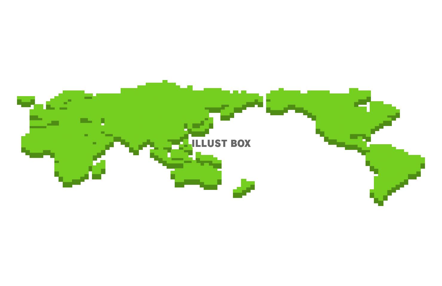 立体的なドット絵風の世界地図