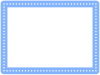 点線のある青いシンプルなフレーム　119