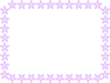 【花のフレーム】１　藤色　透過png