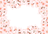 水彩の桜 満開の囲い型フレーム