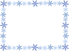 【花のフレーム】２　紺色　透過png
