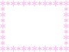 【花のフレーム】３　ピンク色　透過png