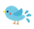クレヨンタッチの小鳥　透過png