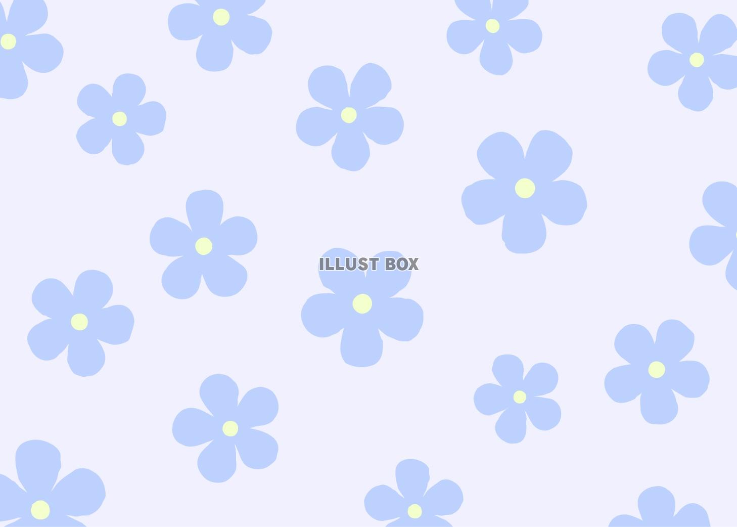 シンプルな花の背景素材（青）
