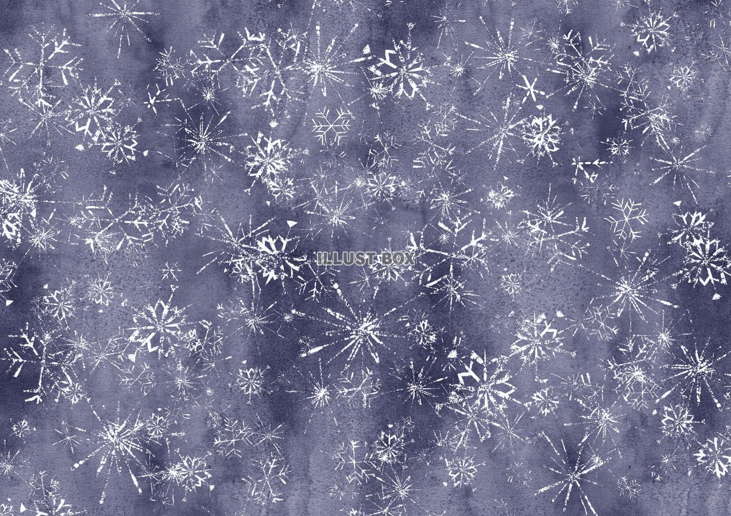 冬イメージの雪の結晶背景　紺