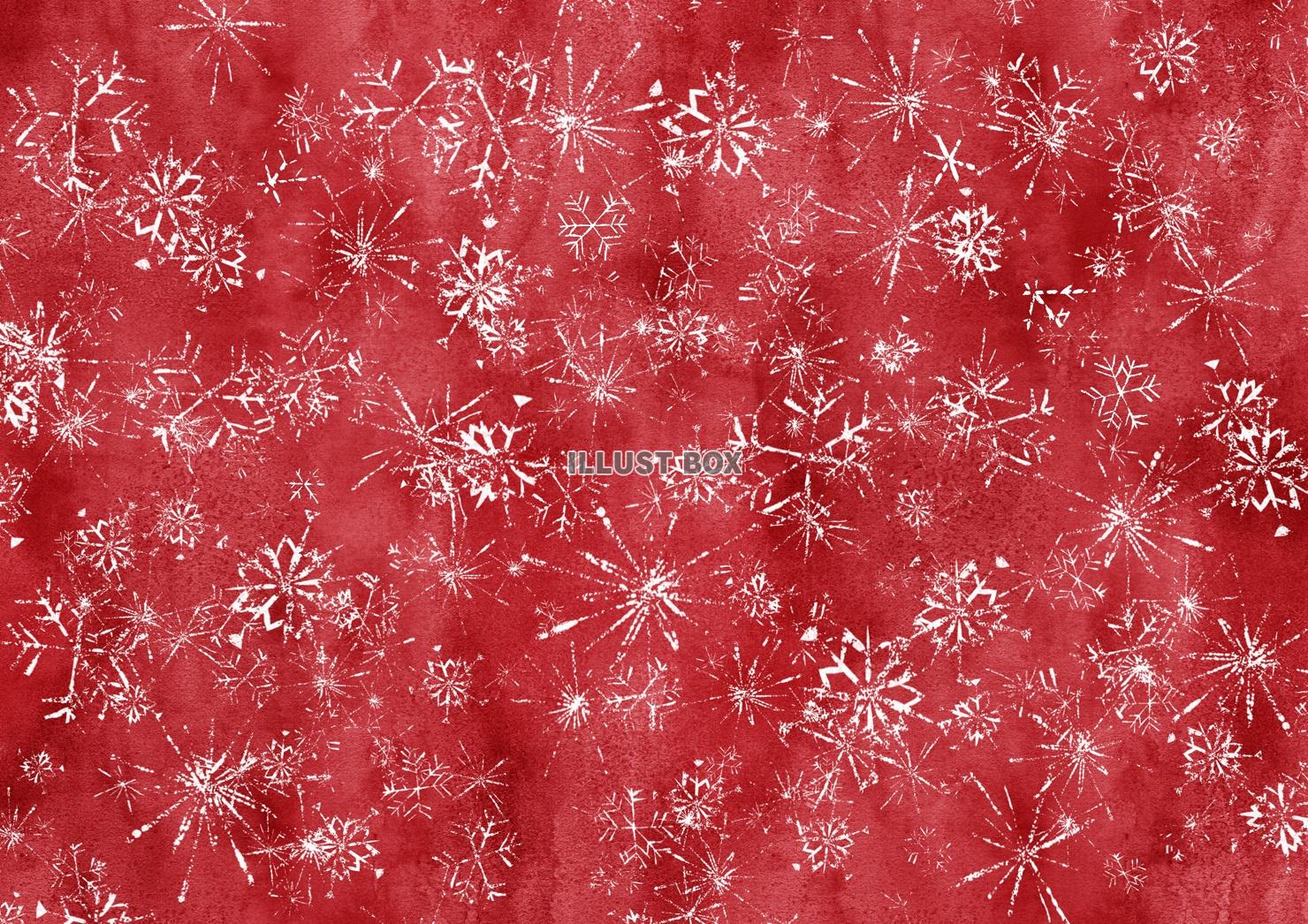 冬イメージの雪の結晶背景　赤