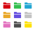 9色のフォルダアイコンセット