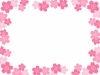 桜の花模様フレーム和風シンプル飾り枠イラスト