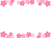 桜の花模様フレーム和風シンプル飾り枠イラストpng透過