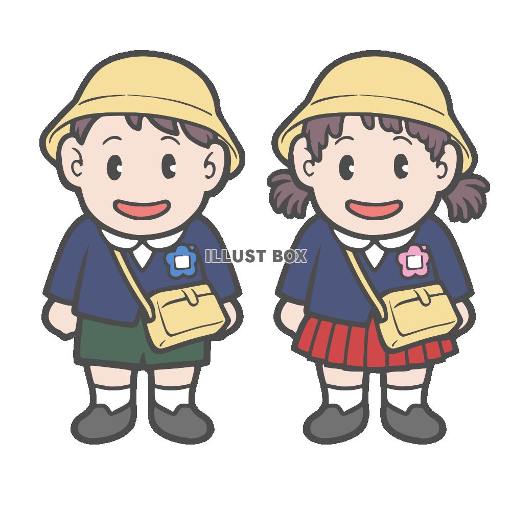 幼稚園児の男の子と女の子　制服