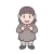 小学校の入学式に行く女の子のイラスト
