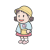 幼稚園児の女の子　斜め向き