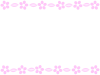 【花のフレーム】６　ピンク色　透過png