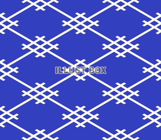 シームレスな菱田の字文様 青白【EPS】
