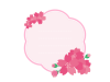 ピンクの桜の花びらのフレーム