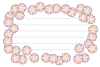 桃の花のメッセージカード