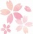 手描き水彩風桜の花イラスト