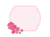 ピンクの桜の花びらのフレーム