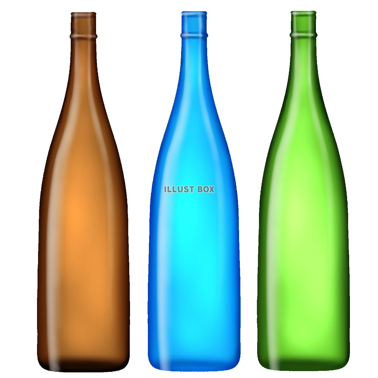 日本酒 一升瓶 3色セット 空瓶 空き瓶