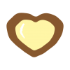 ハート型のホワイトチョコのココアクッキー
