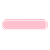白い枠線で飾ったピンク色のタイトルフレーム