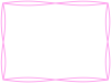 【曲線フレーム】２　ピンク色　透過png