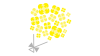 黄色い菜の花の花束