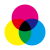 色の三原色の図