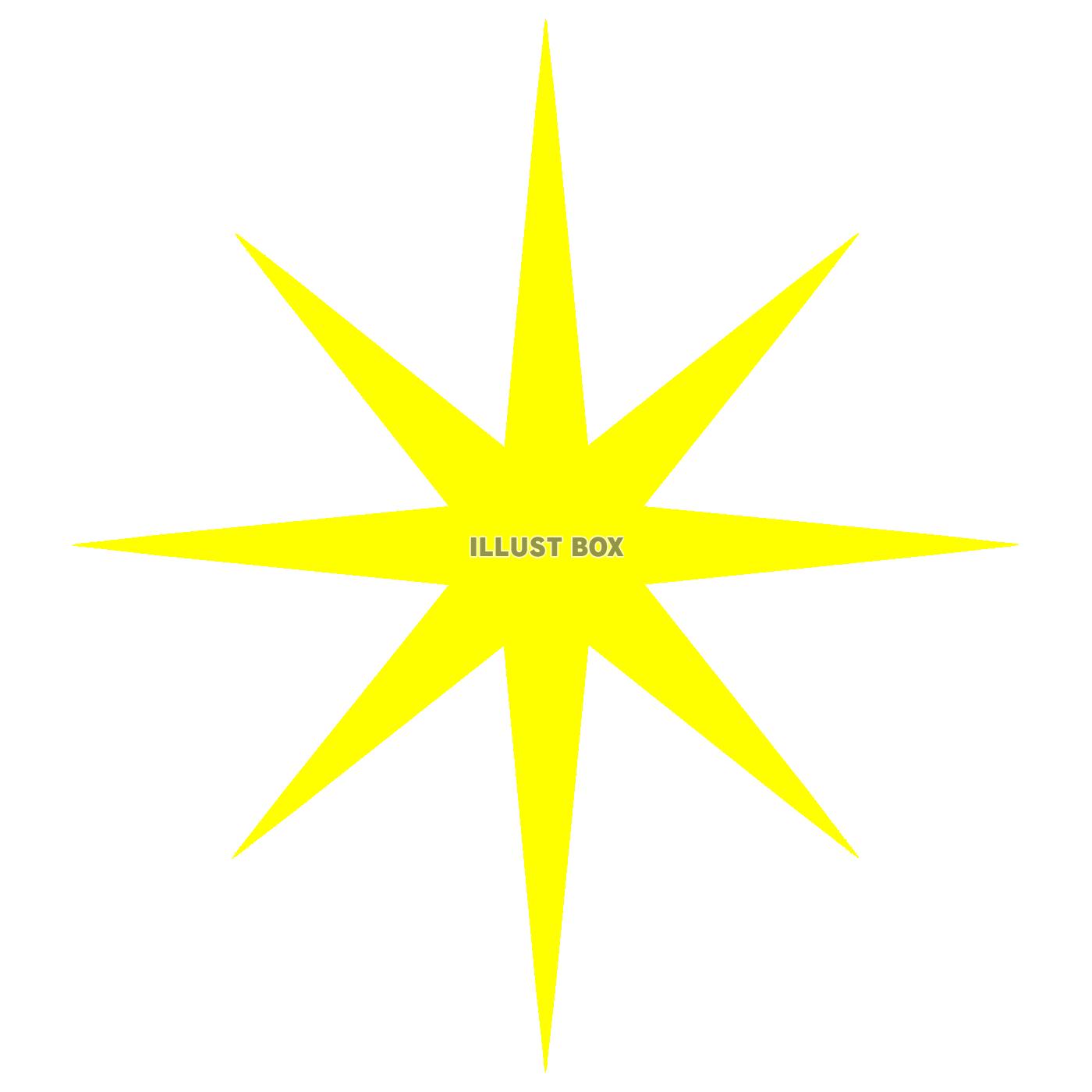 【キラキラ星】黄色　透過png