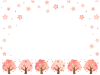 桜の木と桜の背景