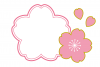 桜の花のフォトフレーム/PNG/ピンク