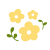 黄色い花の飾り・イラスト