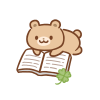 本を読むクマのイラスト