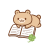 本を読むクマのイラスト