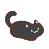 かわいい黒猫のイラスト