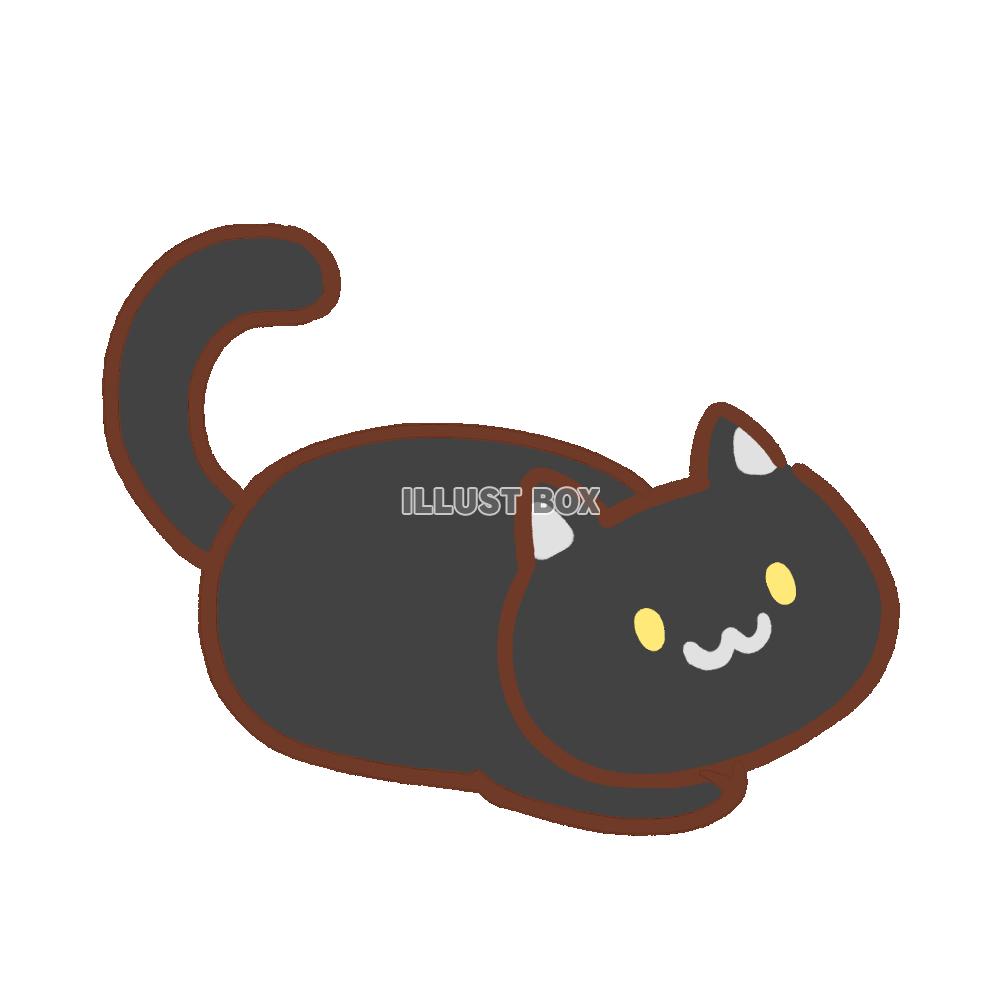 かわいい黒猫のイラスト