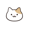 かわいい猫の顔アイコンのイラスト