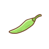 緑の唐辛子のイラスト