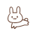 はねるうさぎのイラスト
