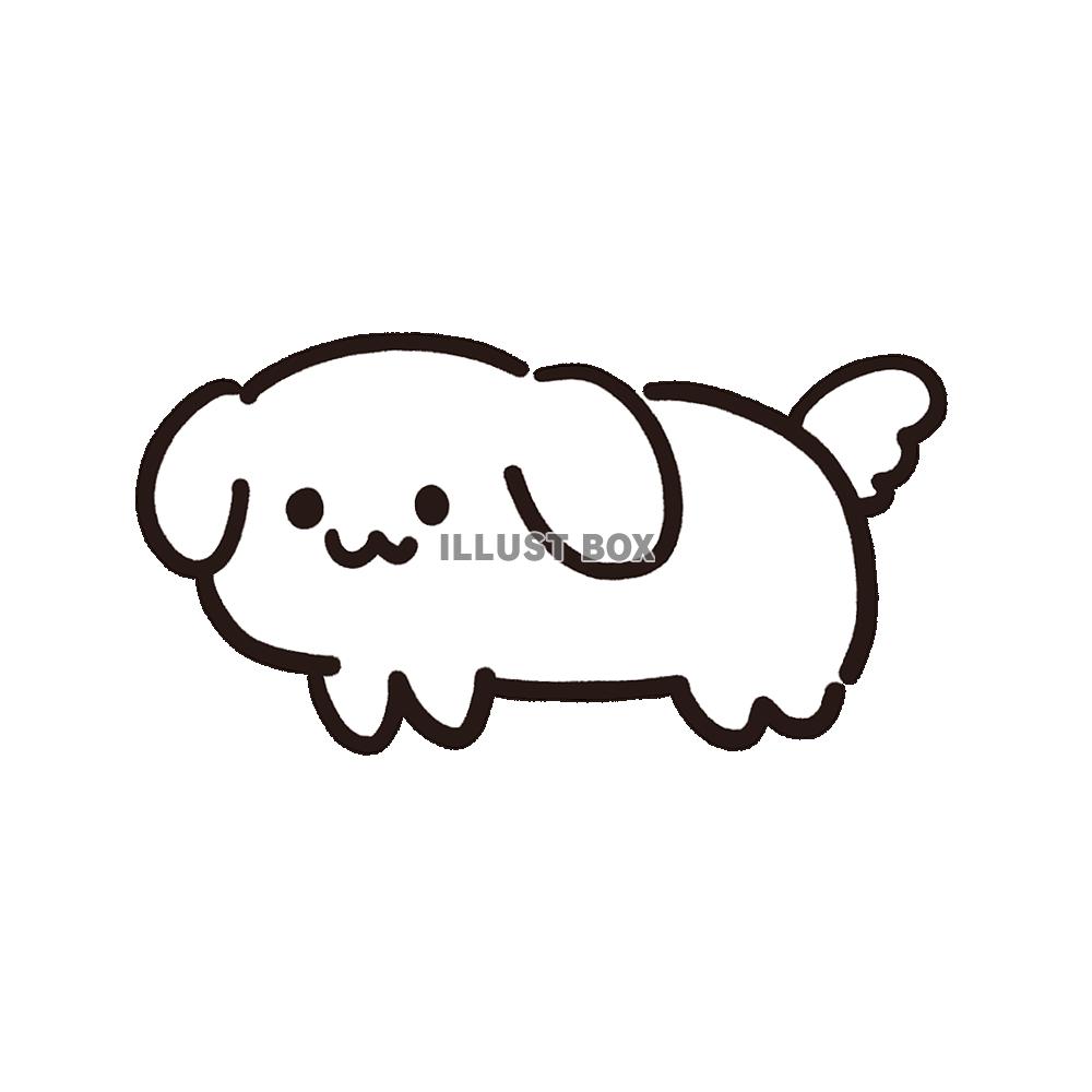 ゆるい犬のイラスト